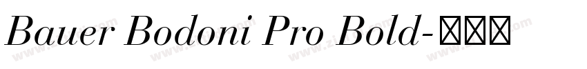 Bauer Bodoni Pro Bold字体转换